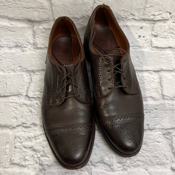 Allen Edmonds 6th Avenue Cap Toe Semi Brogue Derby Dark Brown Men’s Shoes 11 main image 16